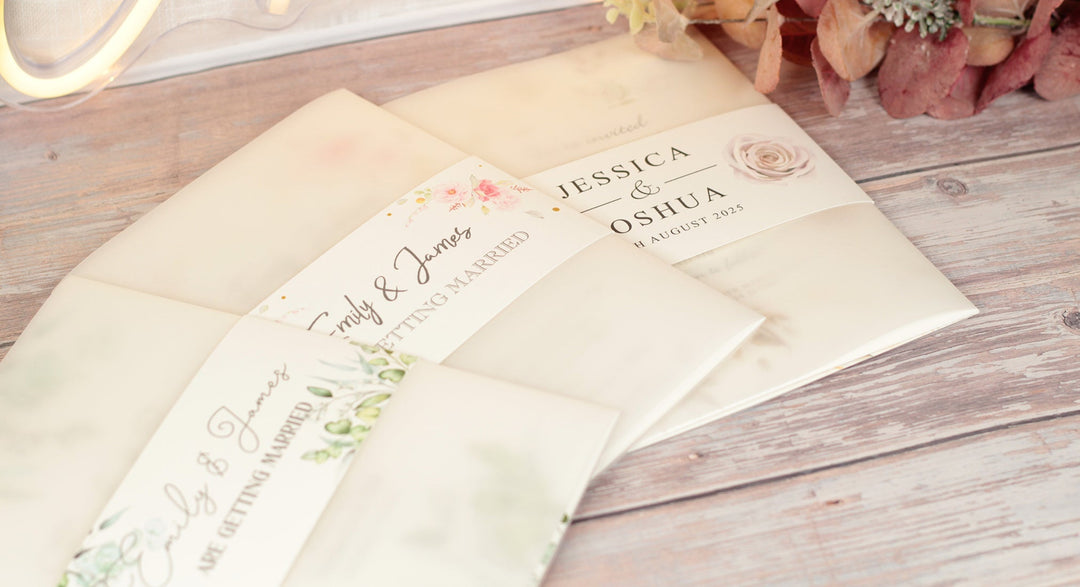 Vellum Wrapped Invitation Bundles