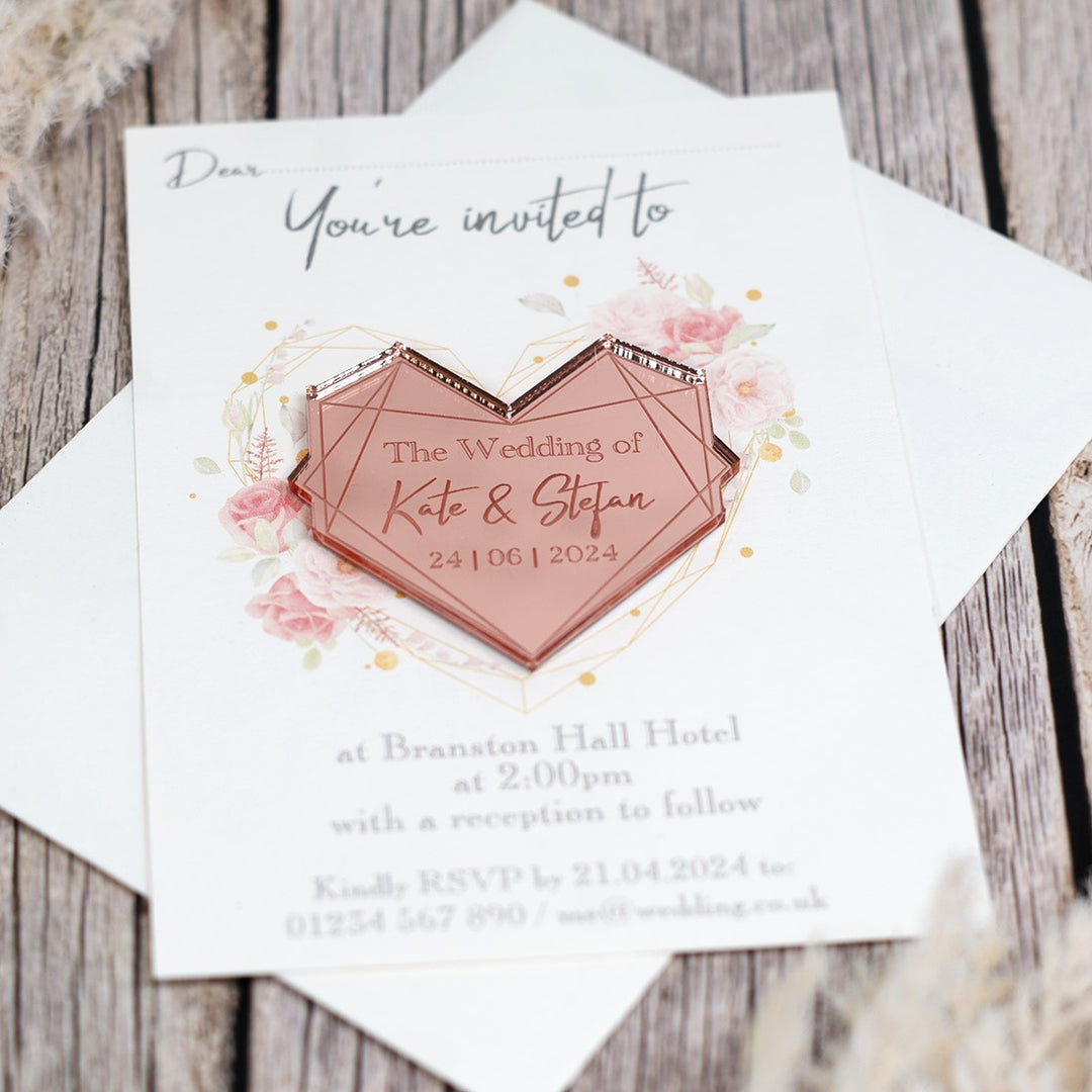 Geometric Floral Heart-Weddings by Lumi