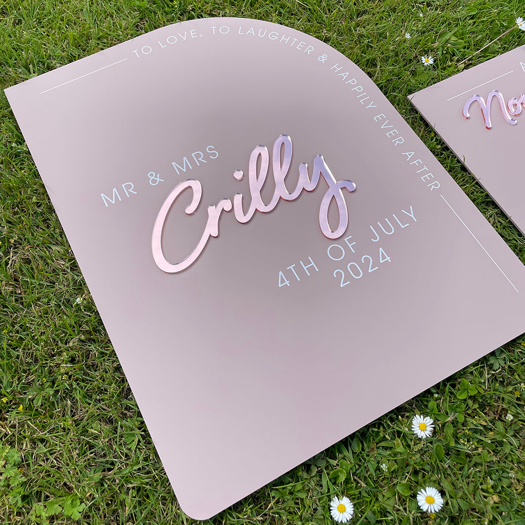 Modern Arch Welcome to Our Wedding Acrylic Sign-Weddings by Lumi