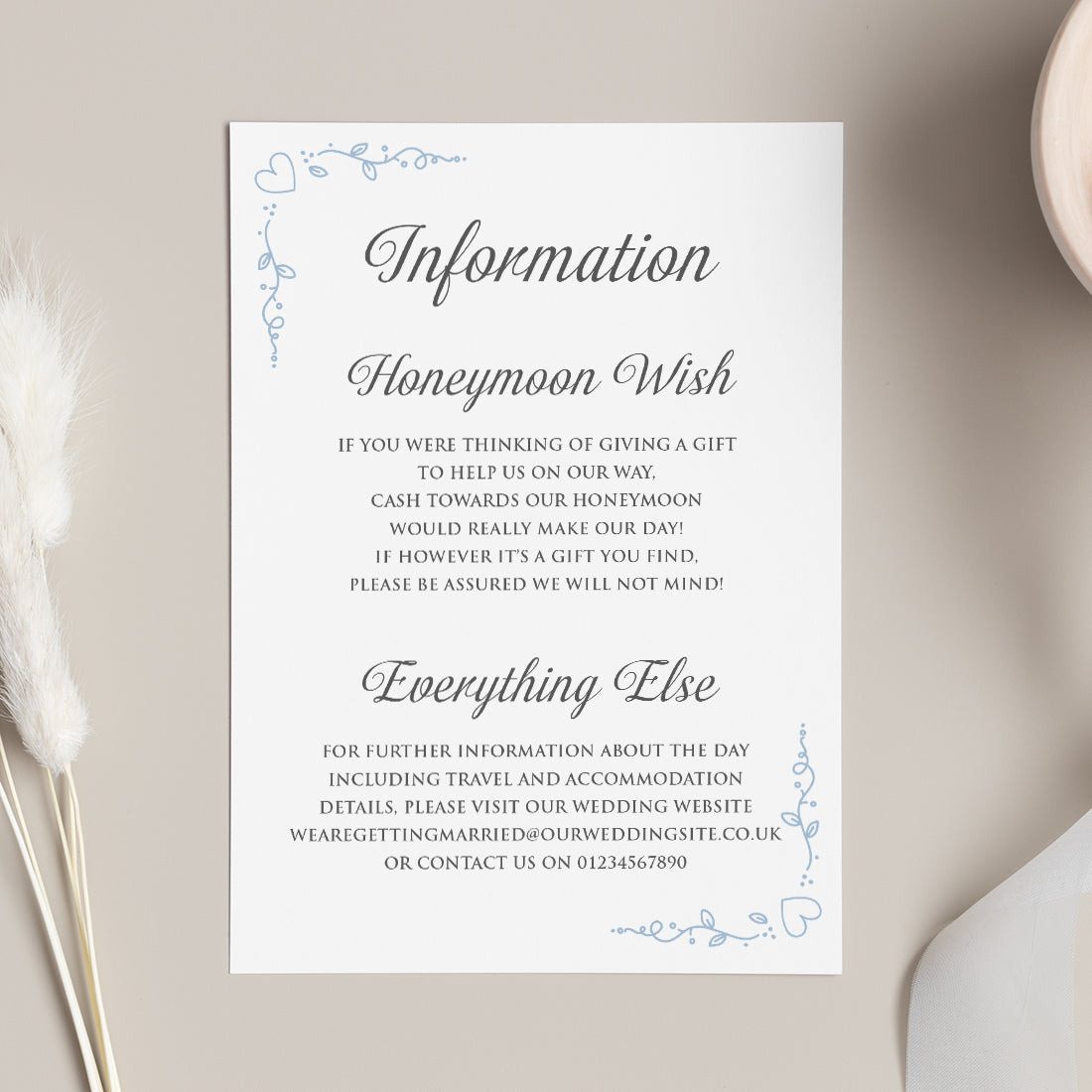 Calendar Wedding Invitation Magnet