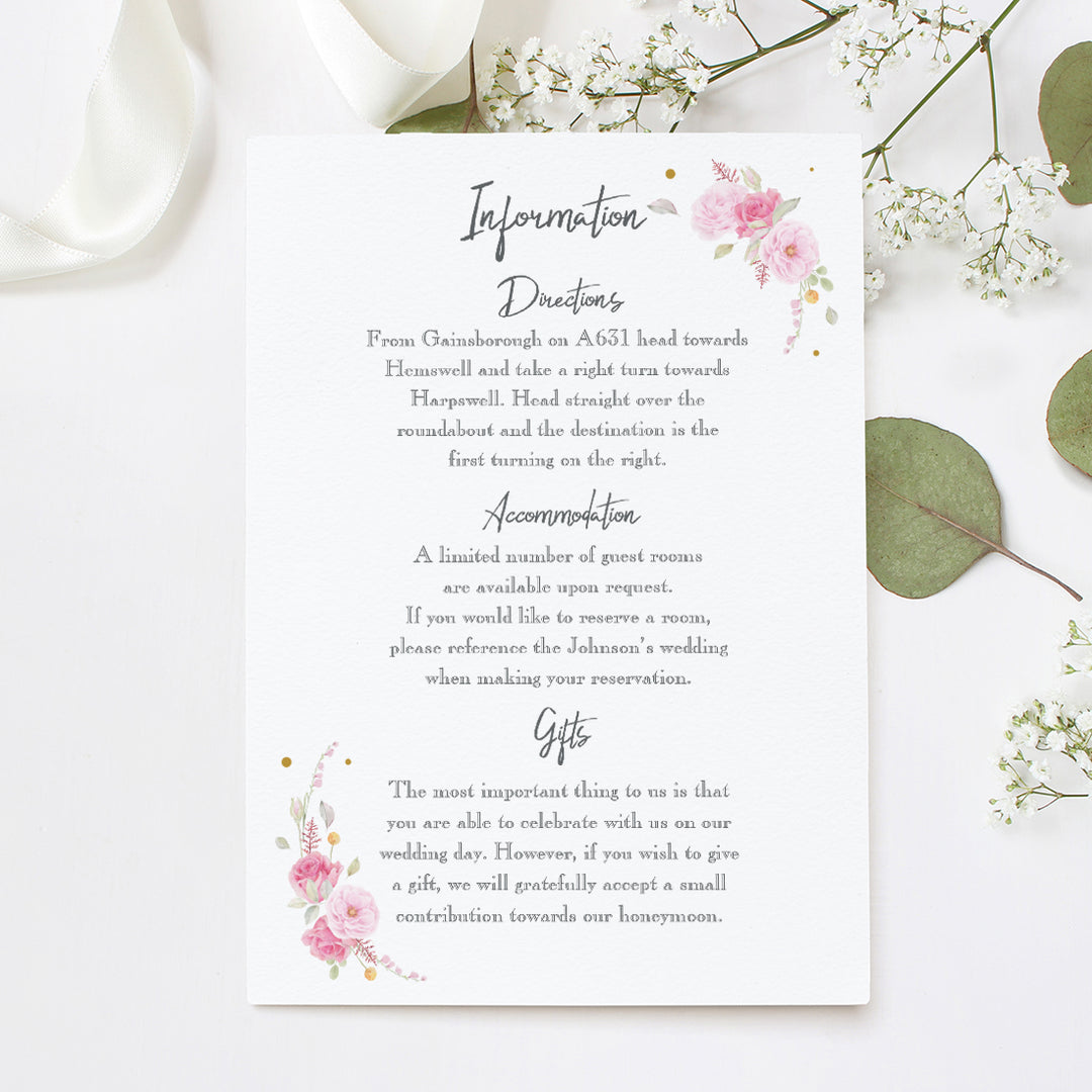 Geometric Floral Heart Wedding Invitation Magnet-Weddings by Lumi