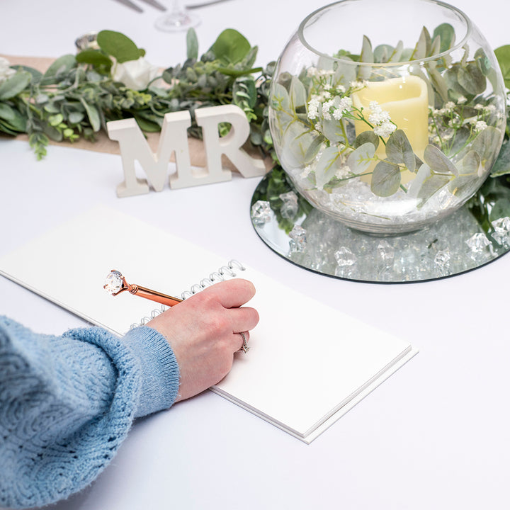 Classic Script Wedding Guest Book-Weddings by Lumi