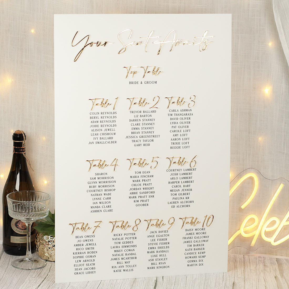 Pen Script Table Plan