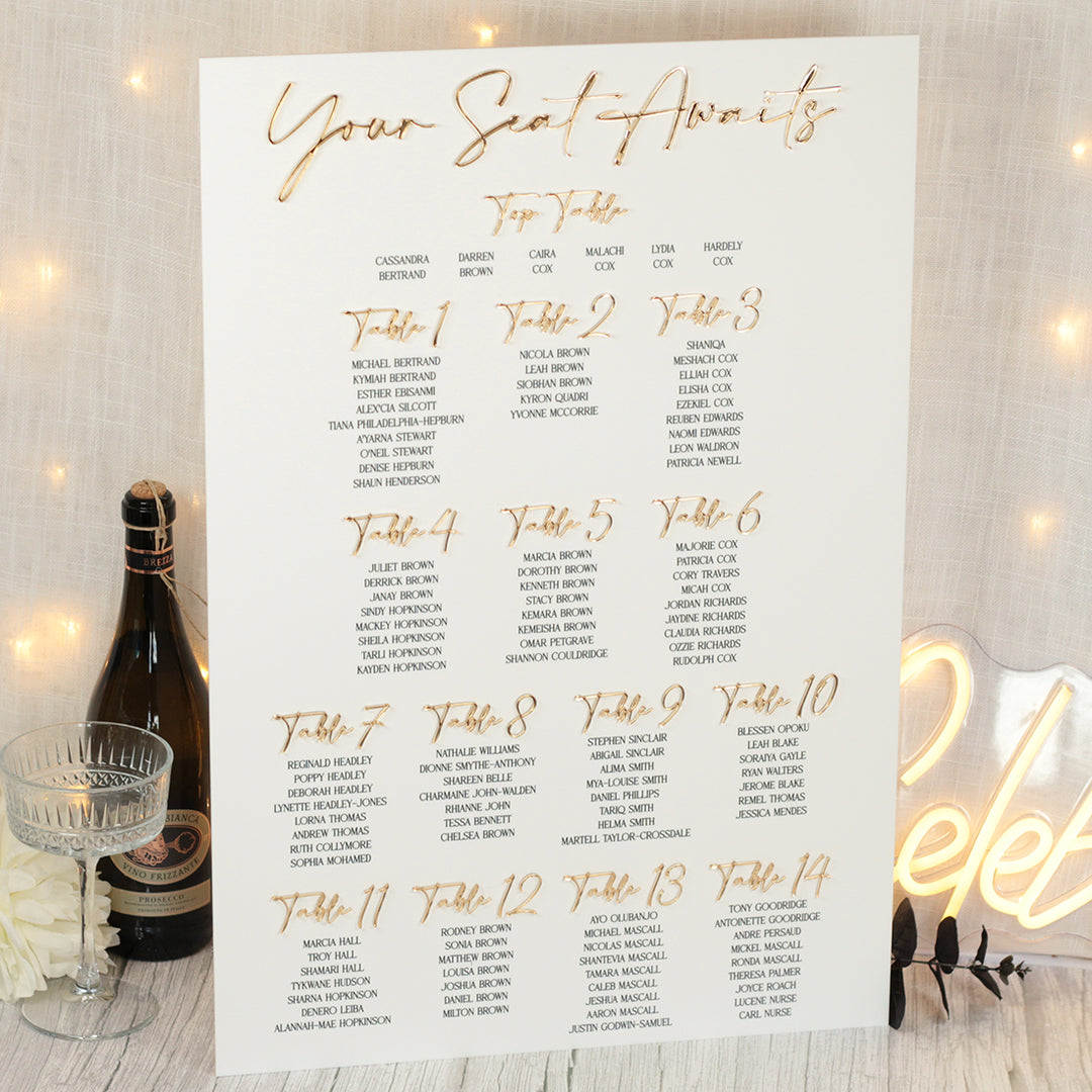 Pen Script Table Plan