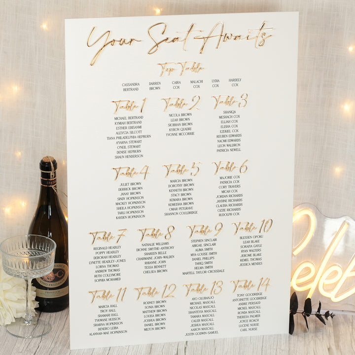 Pen Script Table Plan