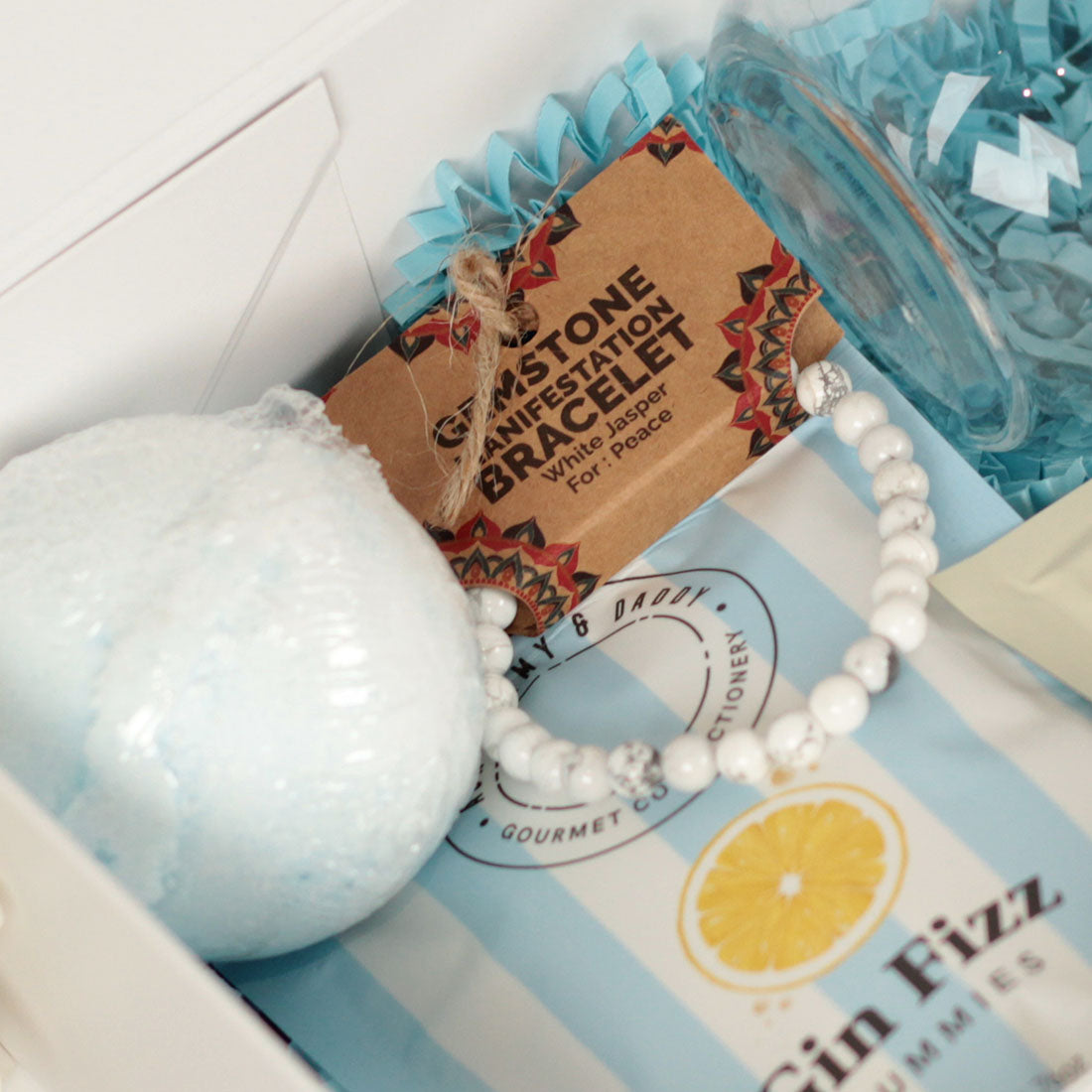 Personalised Stemless Glass Bridal Party Pastel Blue Gift Box