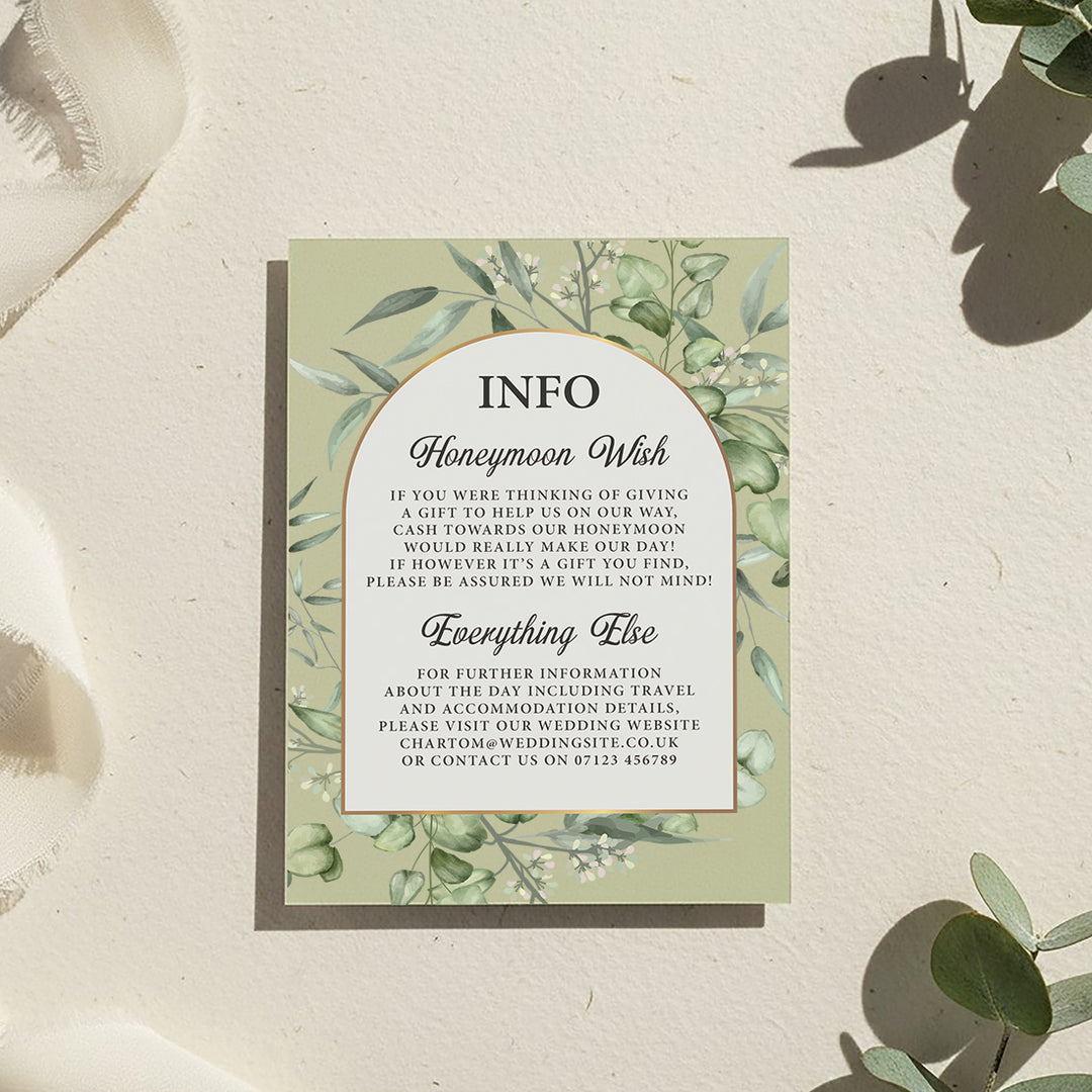Eucalyptus A5 Postcard Invitation