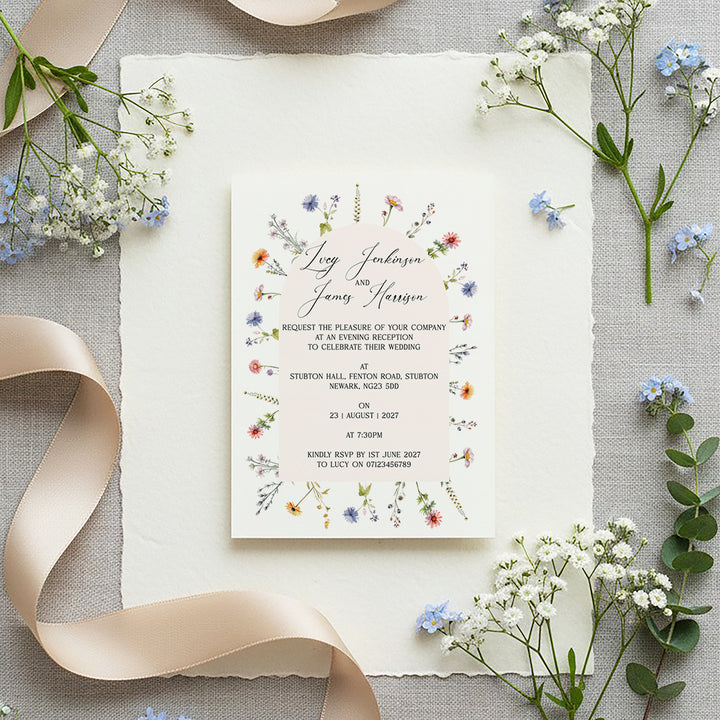 Meadow A6 Postcard Evening Invitation