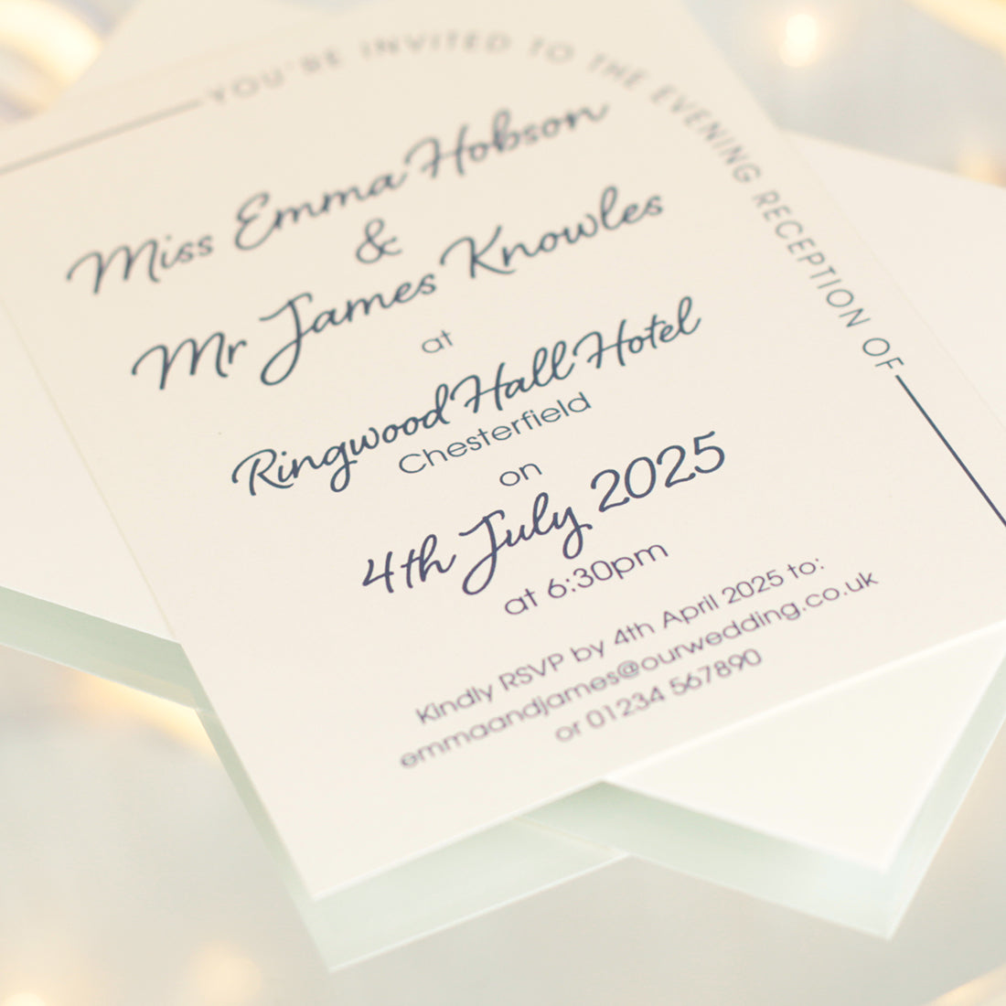 Modern Arch A6 Postcard Evening Invitation