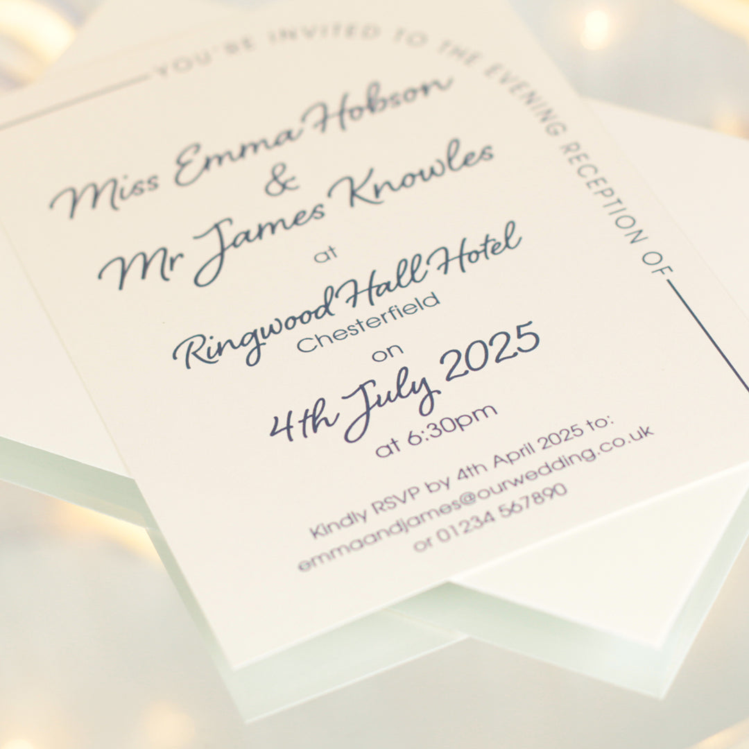 Modern Arch A6 Postcard Evening Invitation-Weddings by Lumi
