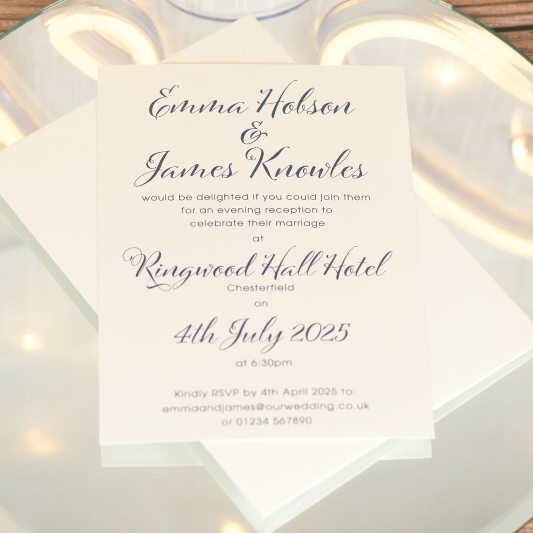 Elegant Script Invitation Sample