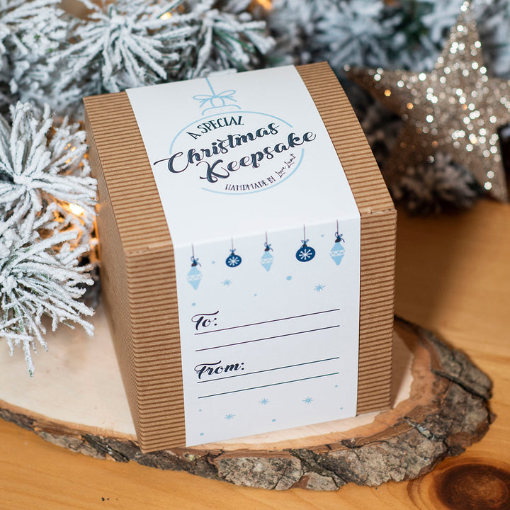 Personalised Engagement Crystals Christmas Bauble-Weddings by Lumi