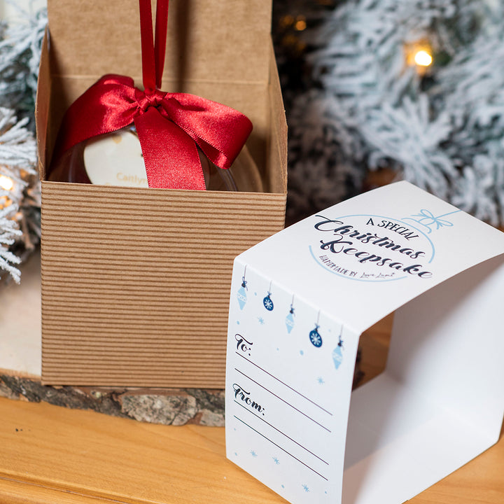 Personalised Engagement Crystals Christmas Bauble-Weddings by Lumi