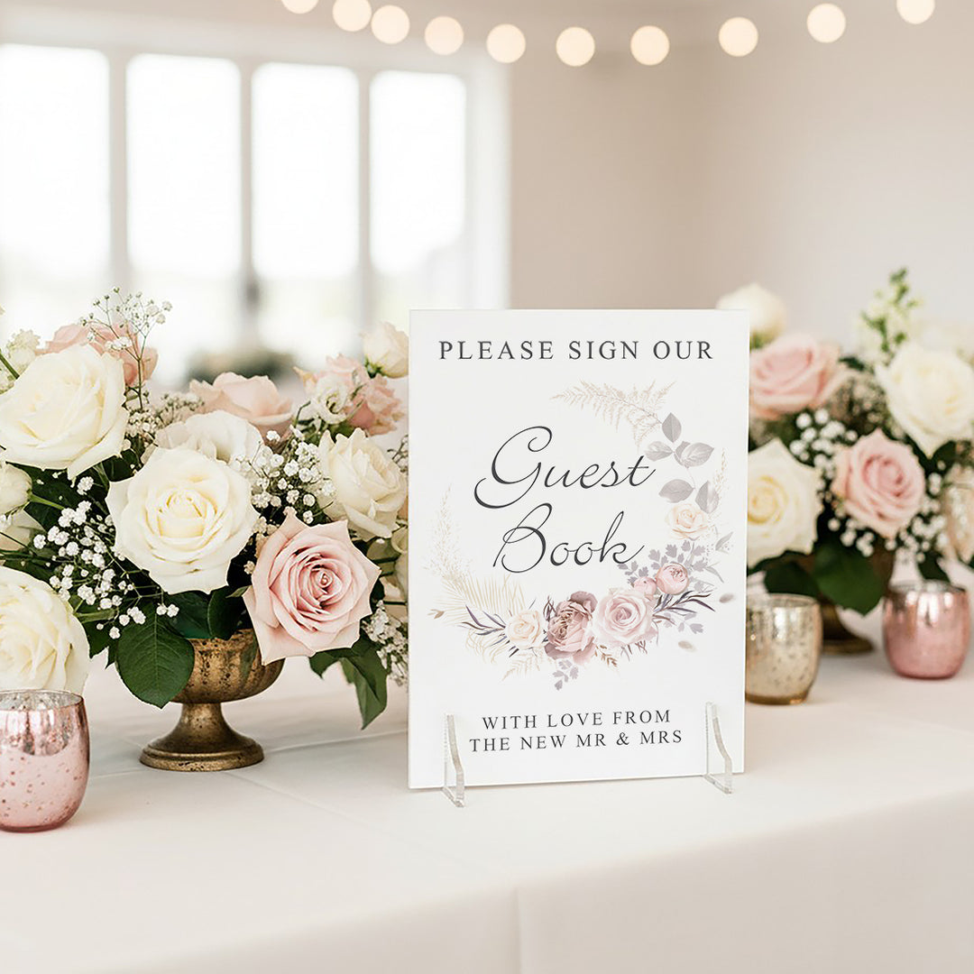 Table Top Sign Bundle: Blush Flowers
