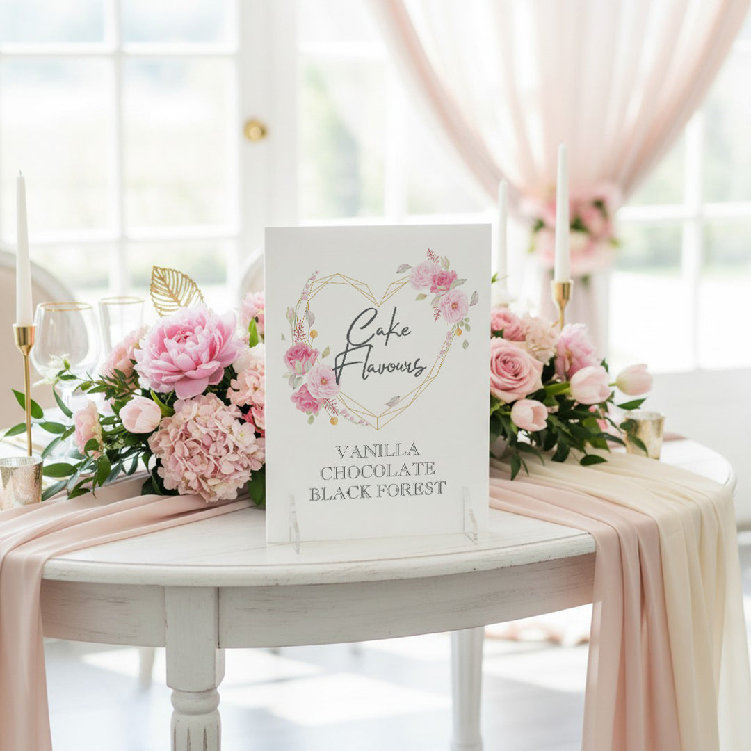 Table Top Sign Bundle: Geometric Heart
