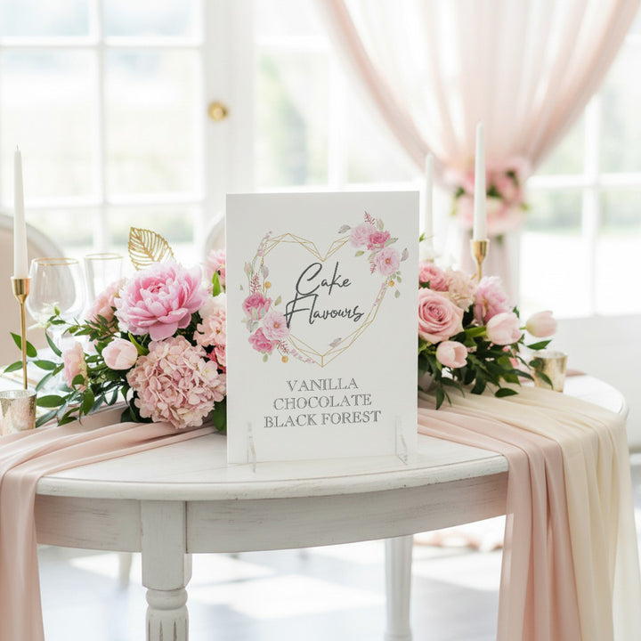 Table Top Sign Bundle: Geometric Heart