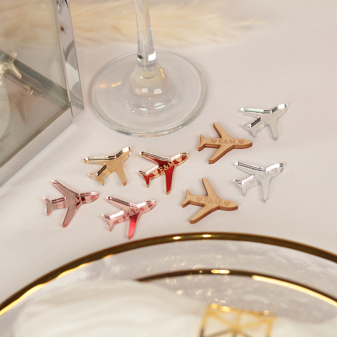 Aeroplane Destination Wedding Table Scatter Confetti Decorations-Weddings by Lumi