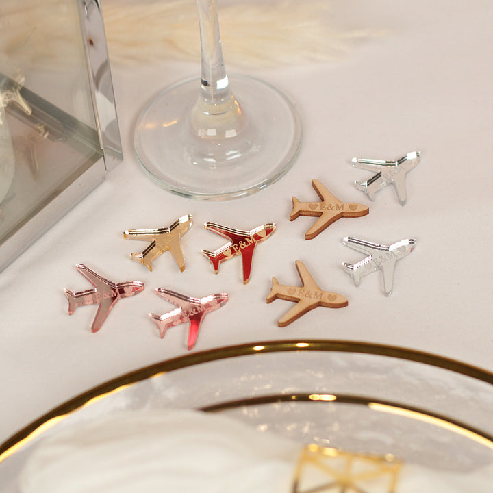 Aeroplane Destination Wedding Table Scatter Confetti Decorations-Weddings by Lumi