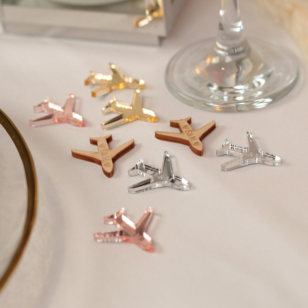 Aeroplane Destination Wedding Table Scatter Confetti Decorations-Weddings by Lumi