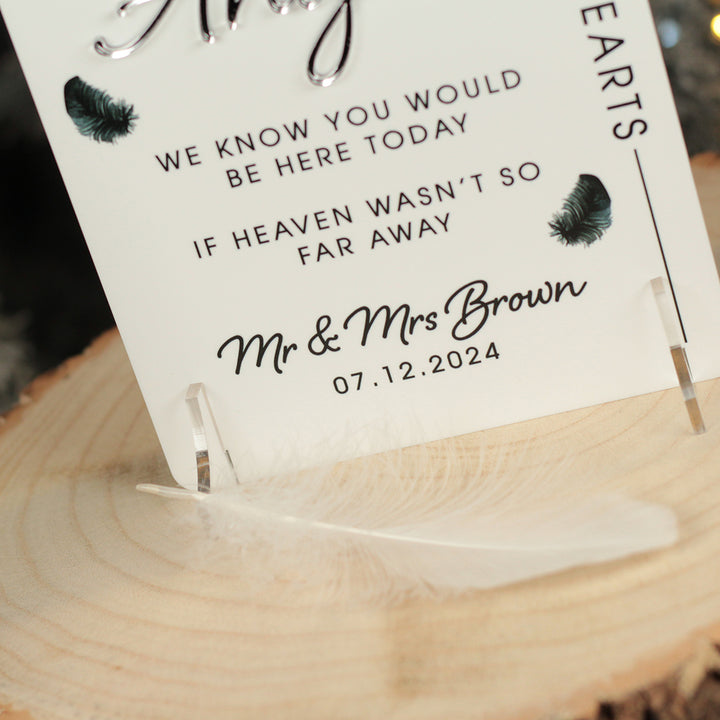 Modern Arch Acrylic Angel Memorial Sign-Weddings by Lumi