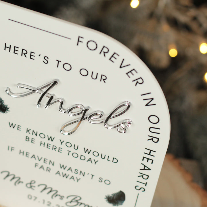 Modern Arch Acrylic Angel Memorial Sign-Weddings by Lumi