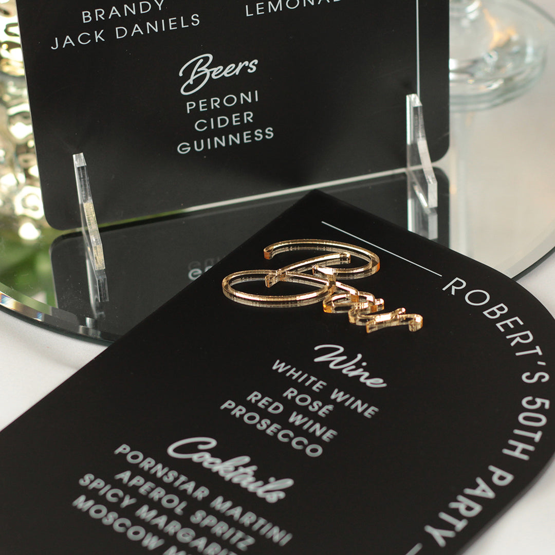 Modern Arch Acrylic Bar Sign-Weddings by Lumi
