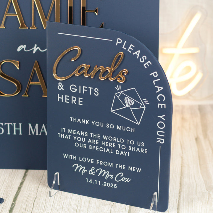 Modern Arch Wedding Card Post Box