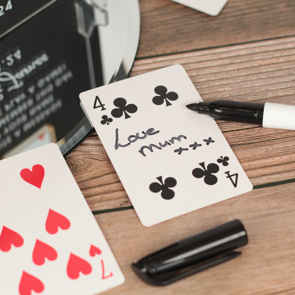 Modern Arch Playing Cards Guest Book Acrylic 3D Sign-Weddings by Lumi