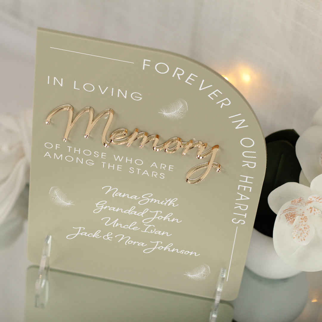 Modern Arch Acrylic Memorial Sign-Weddings by Lumi