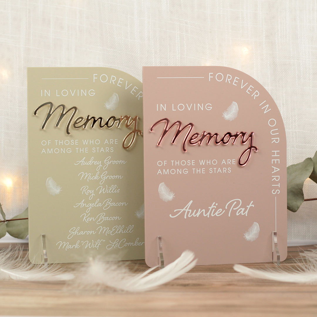 Modern Arch Acrylic Memorial Sign-Weddings by Lumi