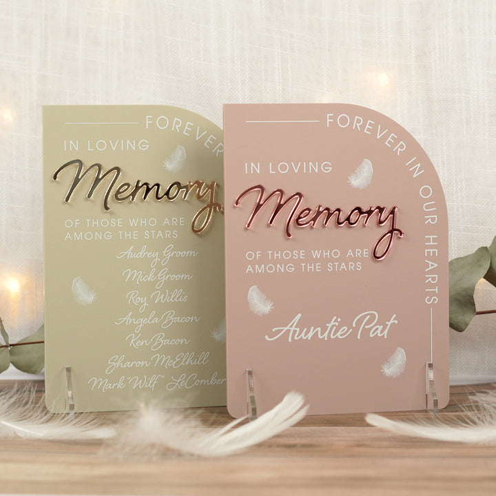 Modern Arch Acrylic Memorial Sign-Weddings by Lumi