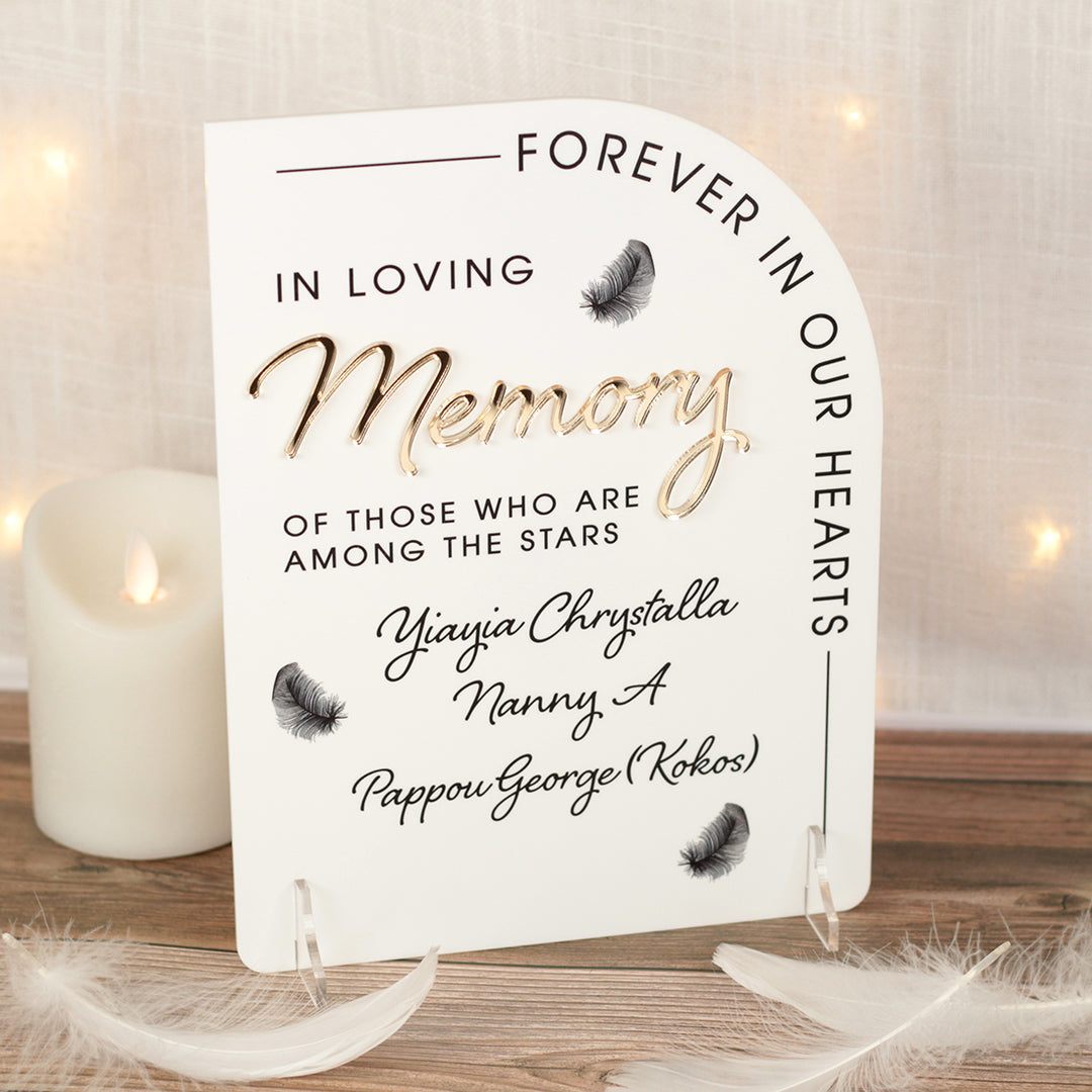 Modern Arch Acrylic Memorial Sign-Weddings by Lumi