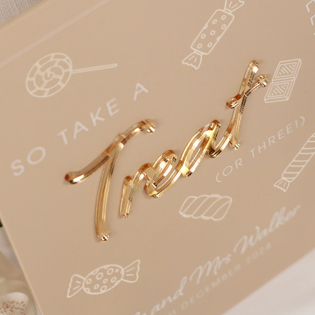 Modern Arch Sweet Bar Acrylic Sign-Weddings by Lumi