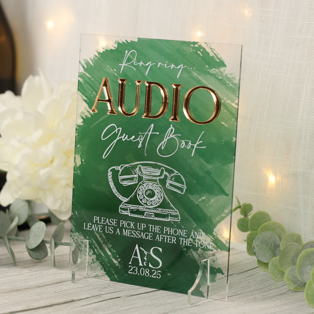 Colour Splash Audio Phone Acrylic Sign