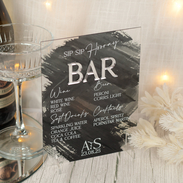 Colour Splash Acrylic Bar Sign