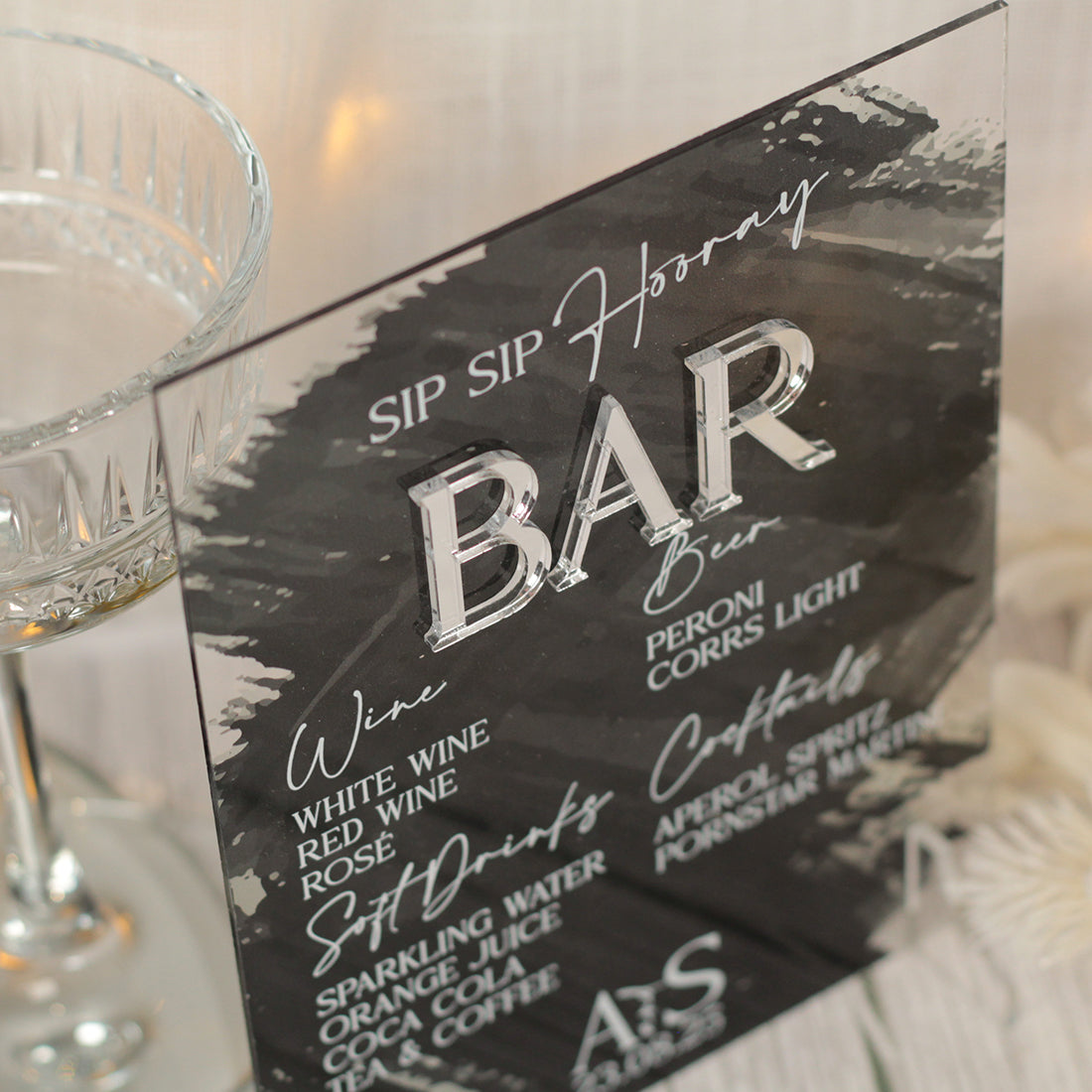 Colour Splash Acrylic Bar Sign