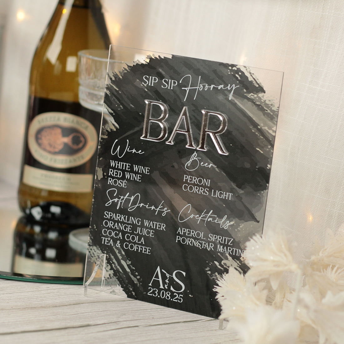 Colour Splash Acrylic Bar Sign