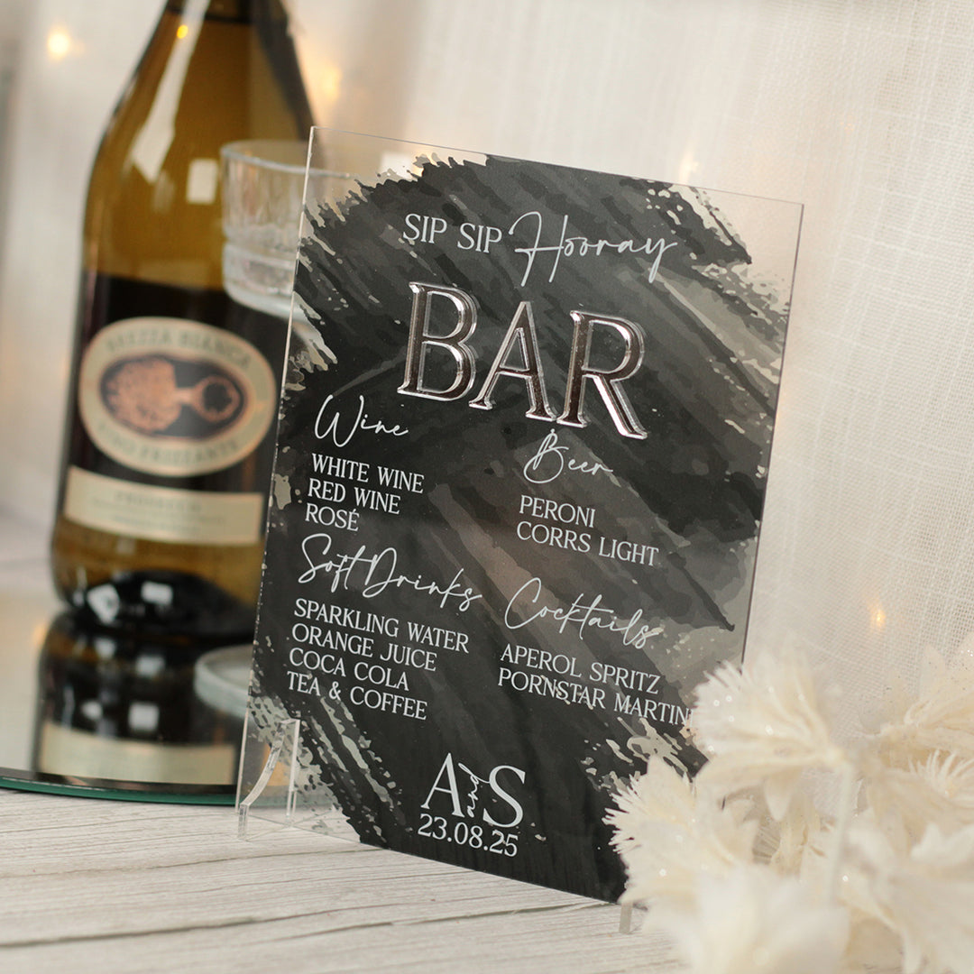 Colour Splash Acrylic Bar Sign