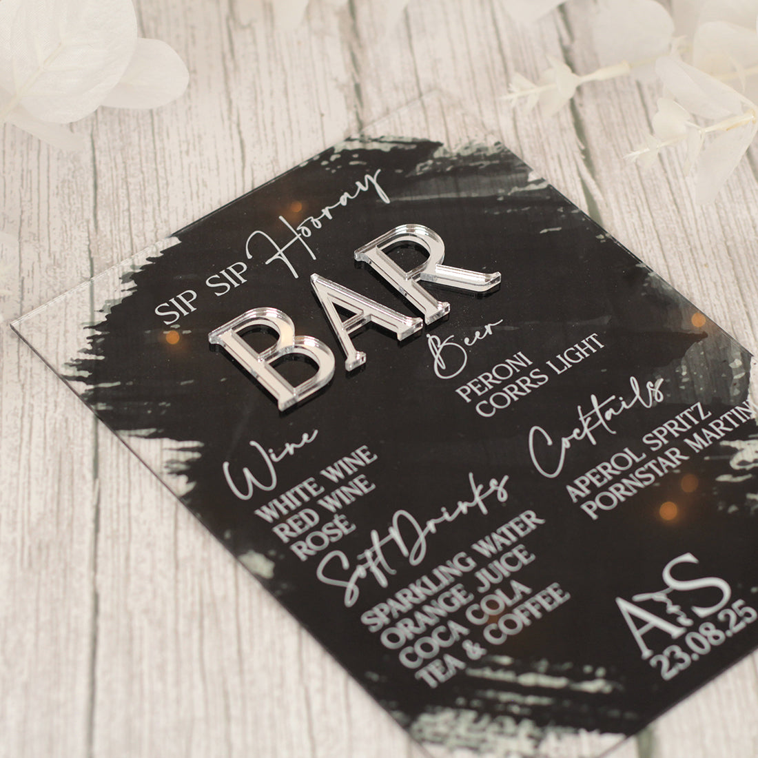 Colour Splash Acrylic Bar Sign