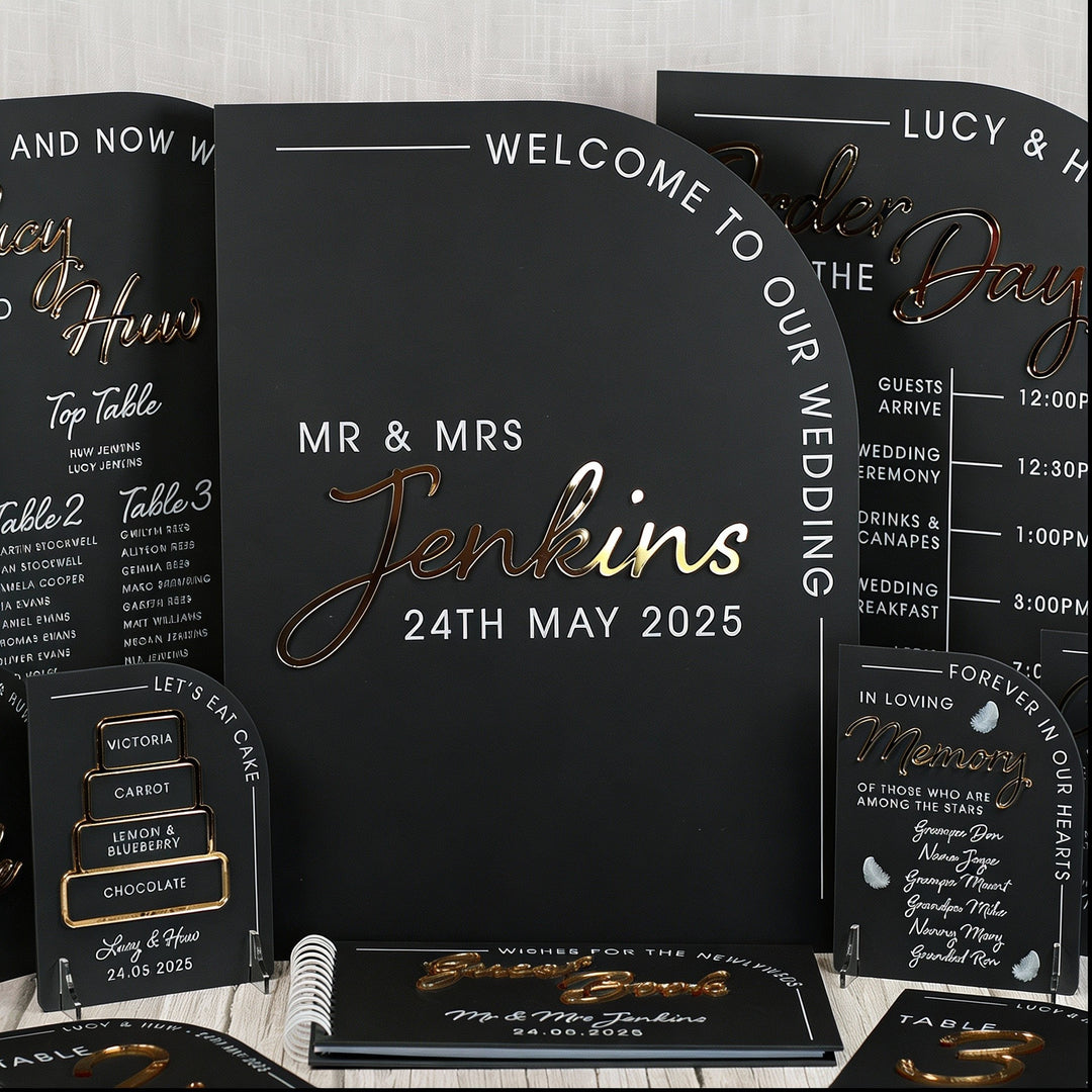 Modern Arch Welcome to Our Wedding Acrylic Sign