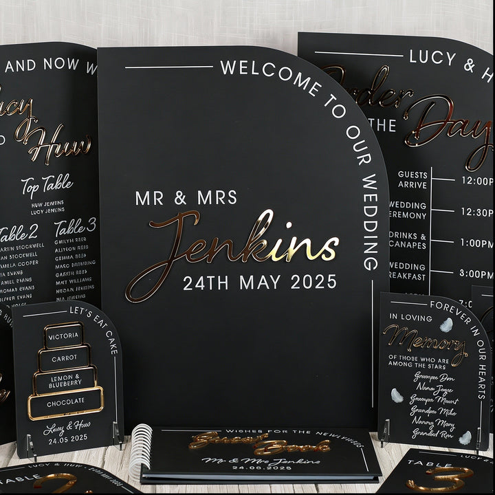 Modern Arch Welcome to Our Wedding Acrylic Sign