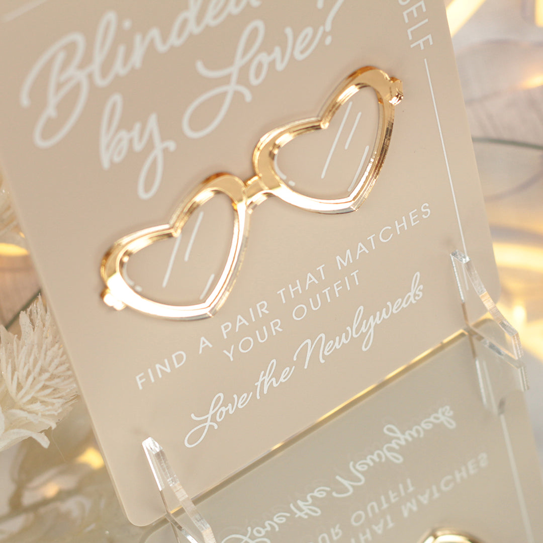 Modern Arch Blinded by Love Sunglasses Acrylic Sign
