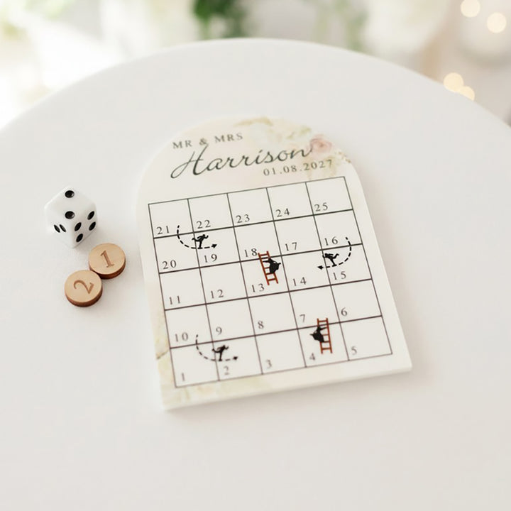 Blush Flowers Wedding Games for Guests