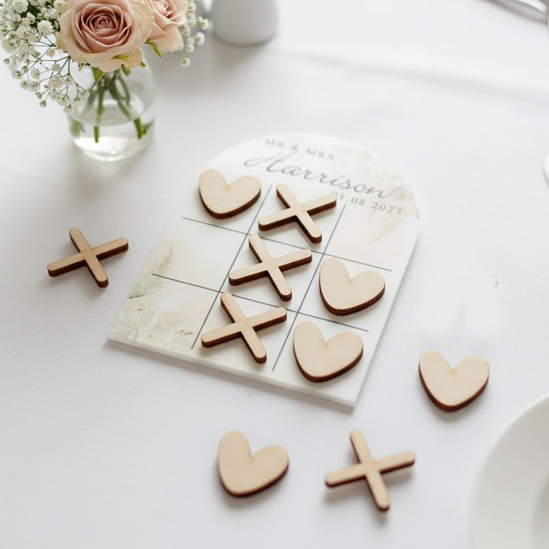 Blush Flowers Wedding Games for Guests