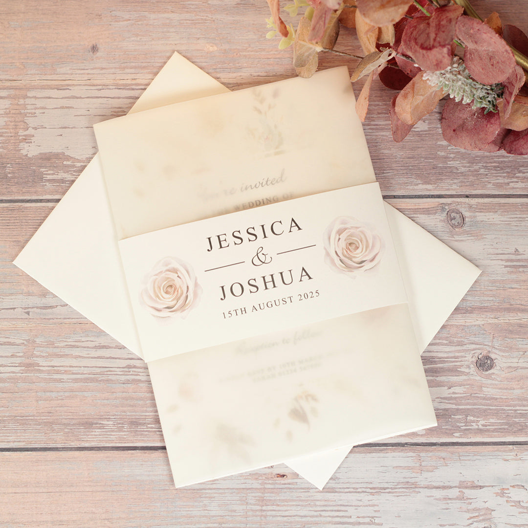 Blush Flowers Invitation Sample