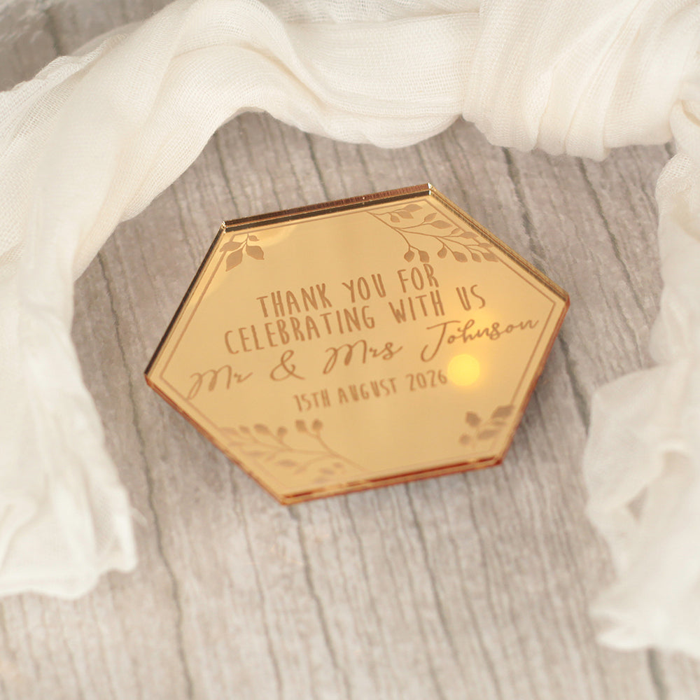 Botanical Hexagon Wedding Favour Magnet-Weddings by Lumi