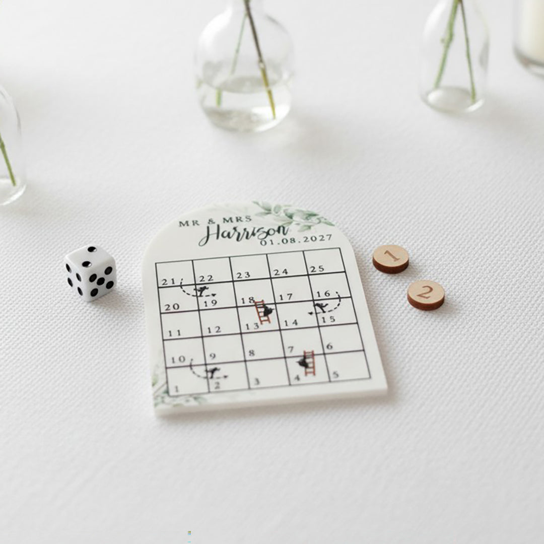 Botanical Wreath Wedding Games for Guests