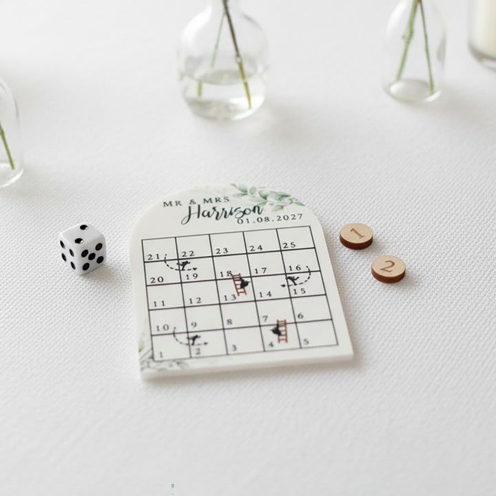 Botanical Wreath Wedding Games for Guests