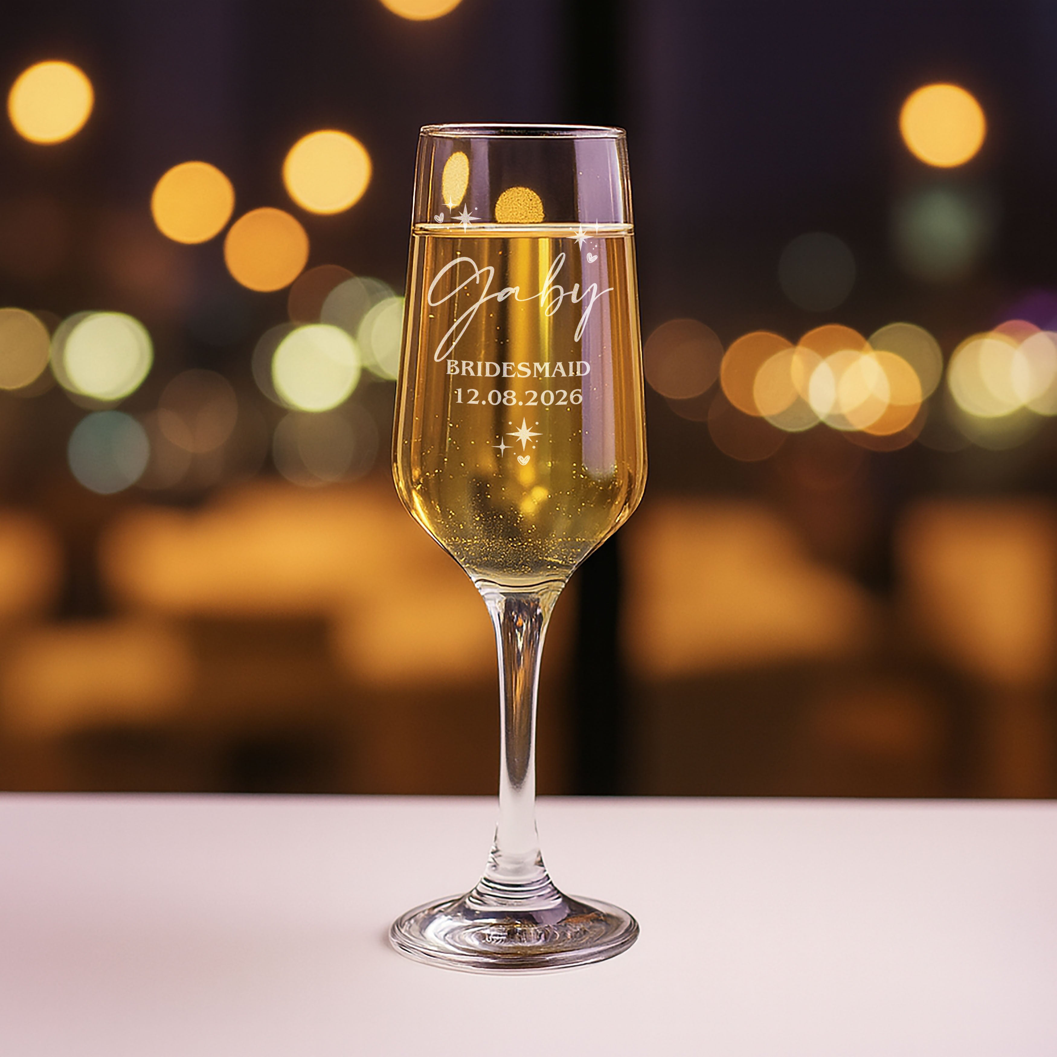 Personalised Champagne Flute Bridal Party Pamper Gift Box