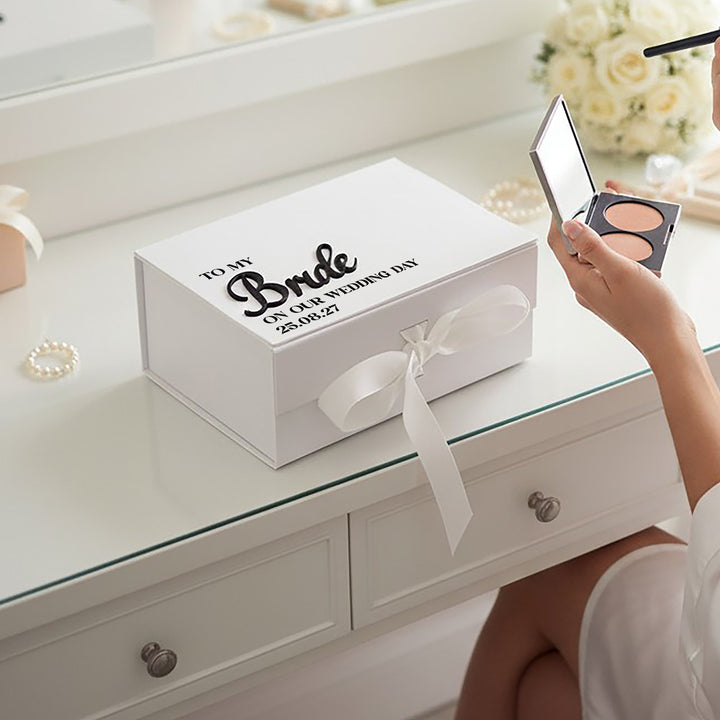 Personalised Bride or Wife White Gift Box